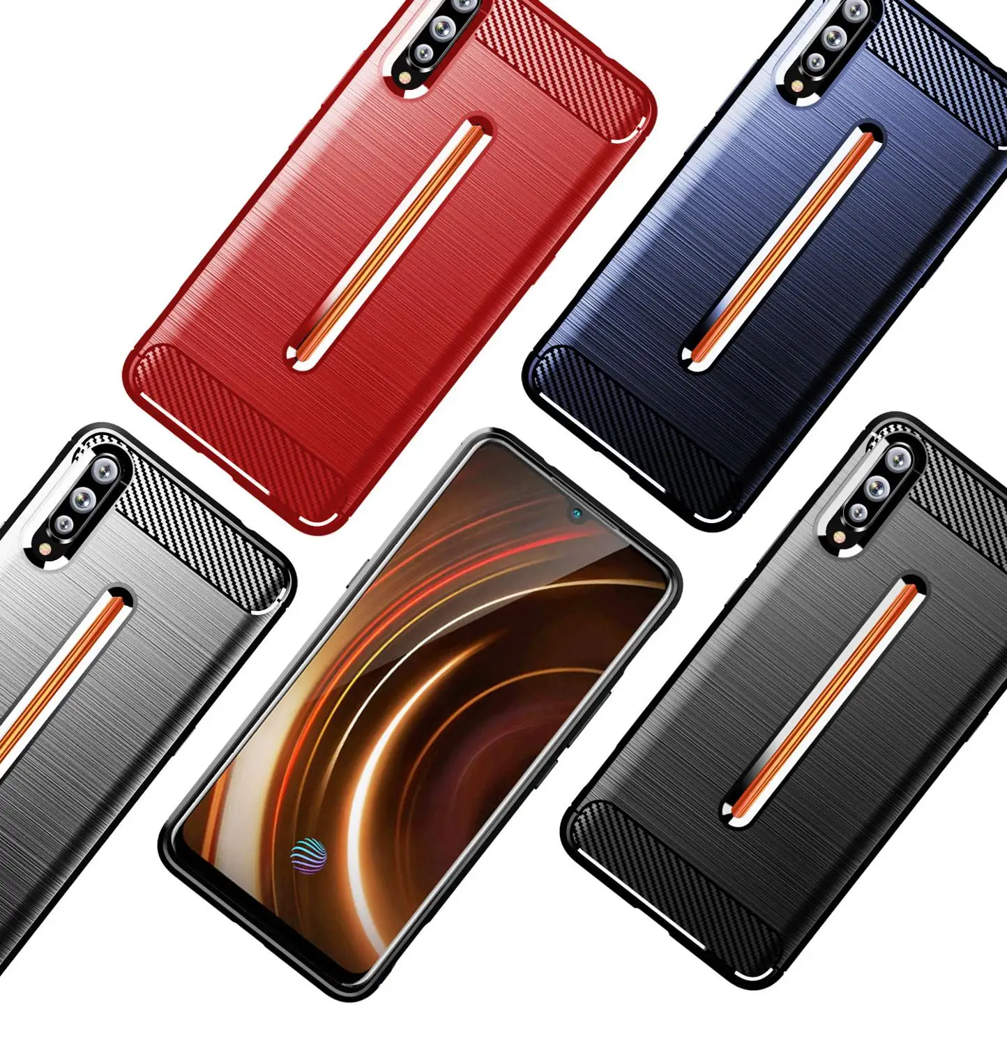 Мягкий матовый чехол из углеродного волокна для мобильного телефона VIVO X20 Plus UD X21