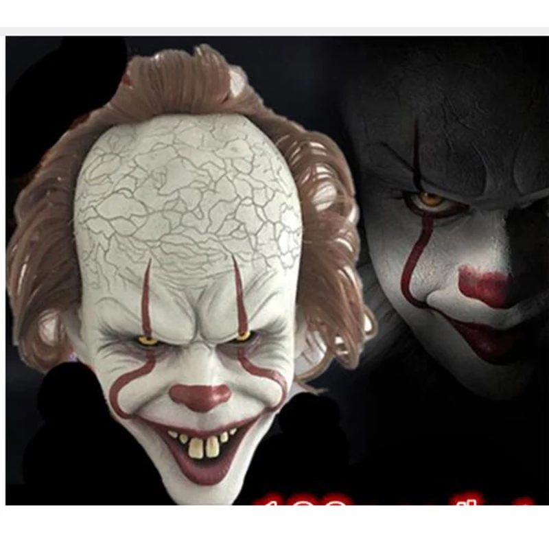 

Stephen King's It Mask Pennywise Horror Clown Joker Mask Clown Mask Halloween Cosplay Costume Props