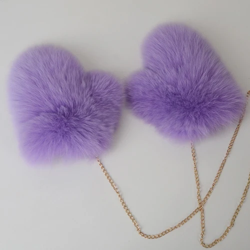 purple Новые брендовые зимние женские меховые перчатки с натуральным лисьим мехом, теплые меховые перчатки из натурального Лисьего меха, модные меховые перчатки для девочек - Цвет: purple