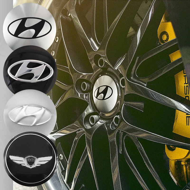 4 шт. наклейки на колесные диски Hyundai Genesis I30 I20 IX35 I40 Tucson Getz Sonata Veloster Creta | Автомобили