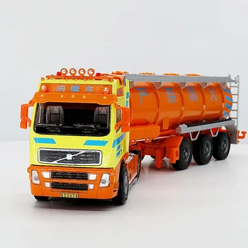 

Tanker alloy engineering transport vehicle 1/50 scale simulation die-casting tanker fuel truck model toy car collection display