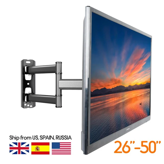 LVDIBAO Universal 3 Arms Monitor Bracket Panel LCD Wall Mounted TV Bracket  Support Size 26-50 loading Up to 40kg VESA 400x400 - AliExpress