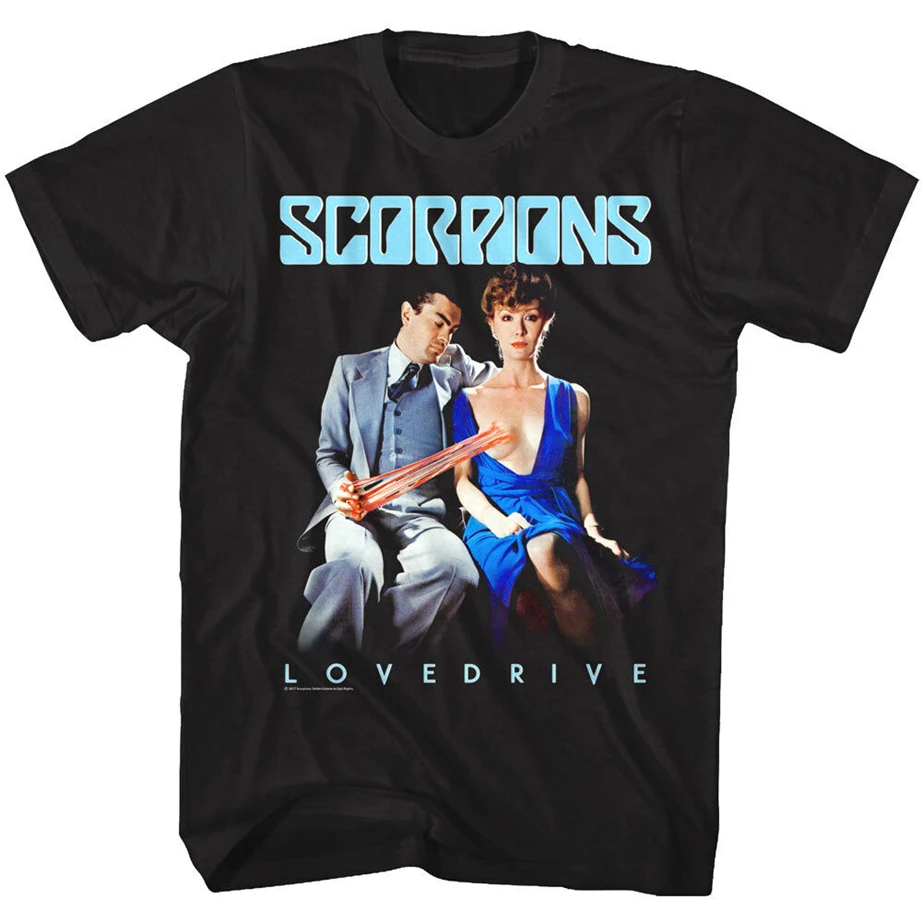 Scorpions Lovedrive Men'S T Shirt Gum Glam Rock Band Album Cover Art Tour Merch New Unisex Funny Tops Tee |