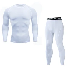 Комплект длинного нижнего белья для мужчин, термобумага, компрессионная спортивная одежда, теплый мужской спортивный костюм, Топы И Футболки, леггинсы для фитнеса, костюм union