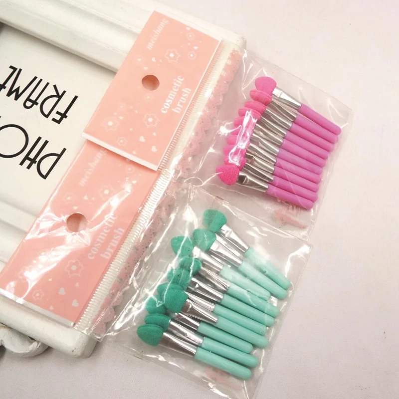 

10 Pcs/Set Eyeshadow Applicator Professional Sponge Make Up Supplies Portable Eye Shadow Makeup Brushes Cosmetic Tools Eye