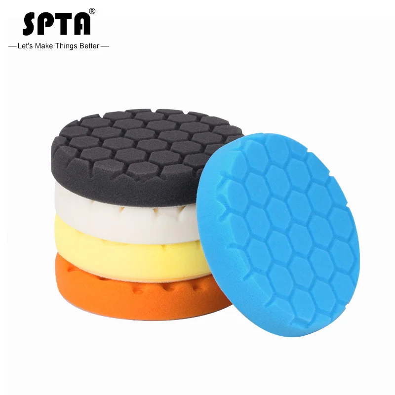 

(Bulk Sales 2) SPTA 7.5Inch (190mm) Hex-Logic Cut Polishing Pads&Buffing Pads For 7Inch(180mm) RO/DA/GA Dual Action Car Polisher