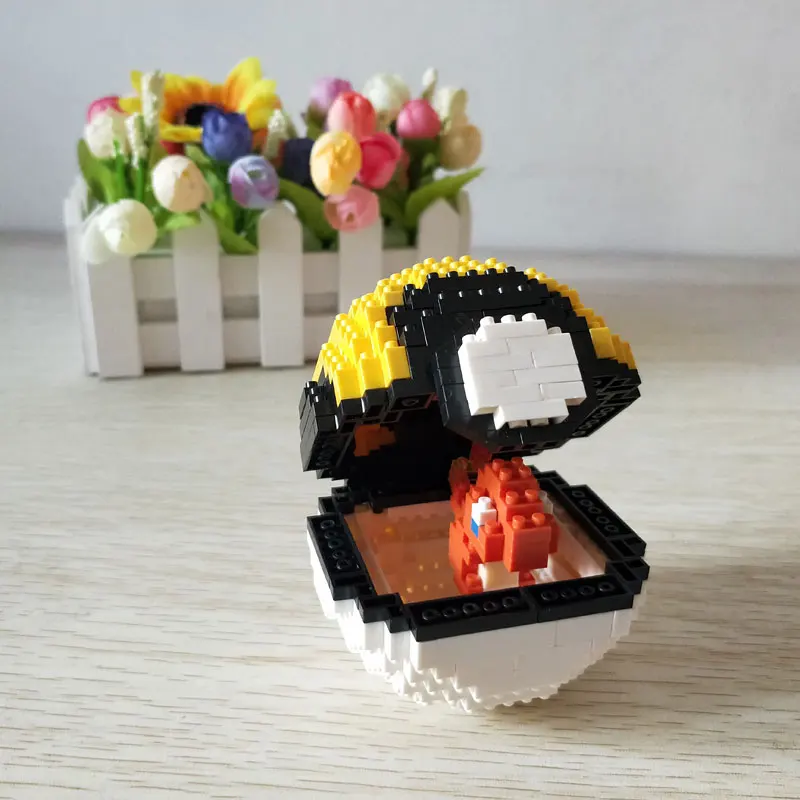 Love Ultra Prime Dive Ball Animal Mew Pikachu Charmander Raichu Diamond Мини Маленькие блоки строительные