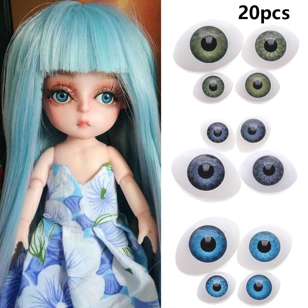 Plastic Safety Eyes 20Pcs 4 Sizes Mix Color for Doll Animal Toy Puppet Dinosaur DIY Craft