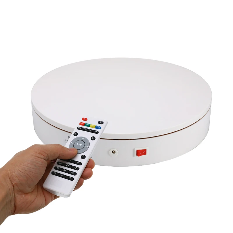 Graus de Controle Remoto Velocidade Direção Jóias Exibição Elétrica Girando Organizador Fotografia Display Stand 20 - 32cm 360 Mod. 62183 4 Display e embalagem p joias