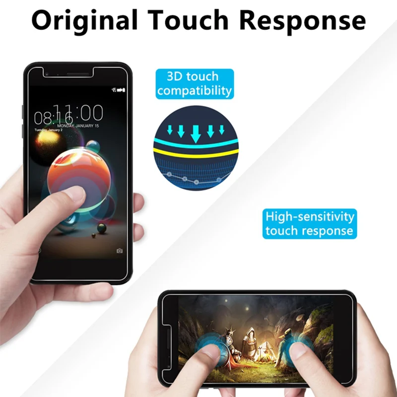 Защитное стекло для LG K8 K7 K5 K4 K3 9H HD закаленное Защита экрана K11|Защитные стёкла и
