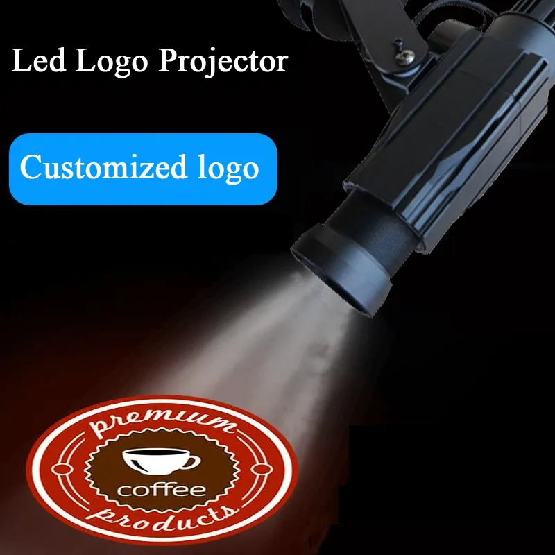Proyector luz led con logotipo giratorio personalizado para interiores, proyectores con logotipo para restaurante, oficina, hotel, tienda, supermercado, centro comercial|Luces publicitarias| - AliExpress