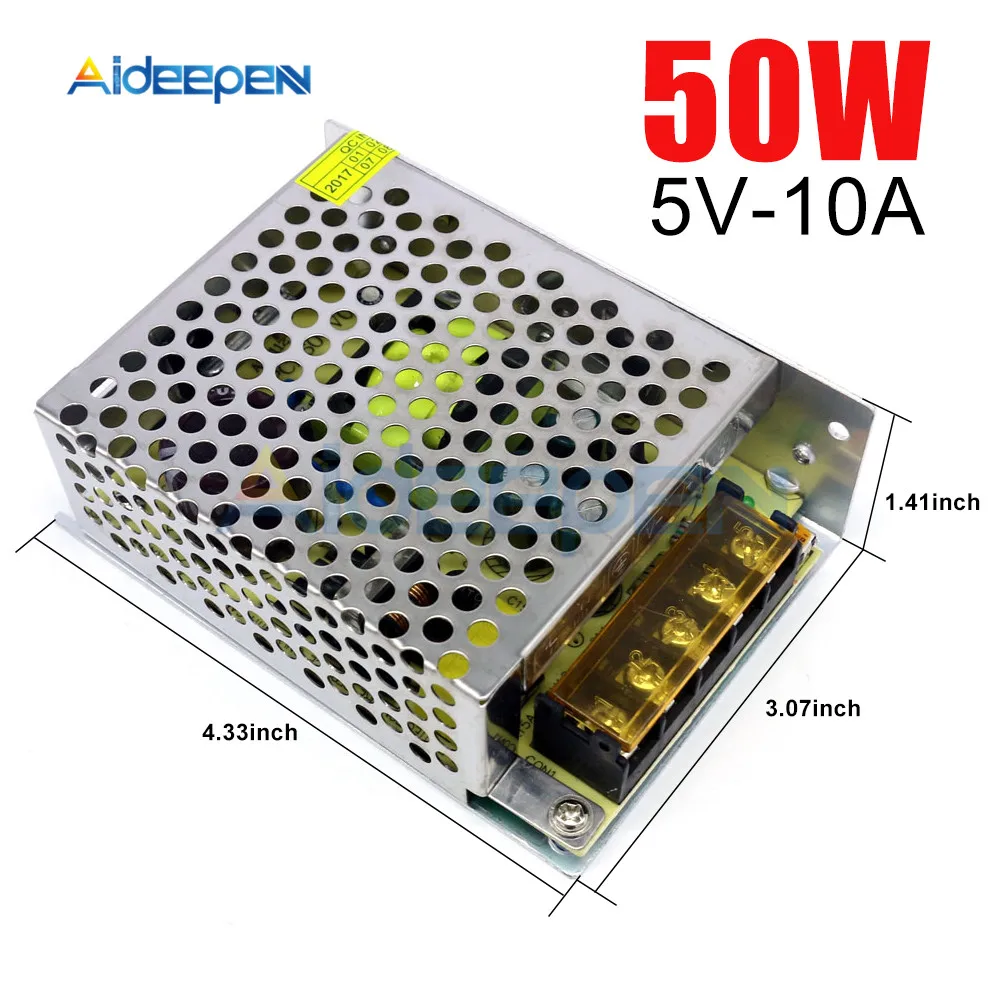 DC 5V 4A 5A 10A 60A 70A 80A Светодиодный источник питания 20W 25W 50W 300W 350W 400W импульсный источник питания трансформатор переменного тока DC