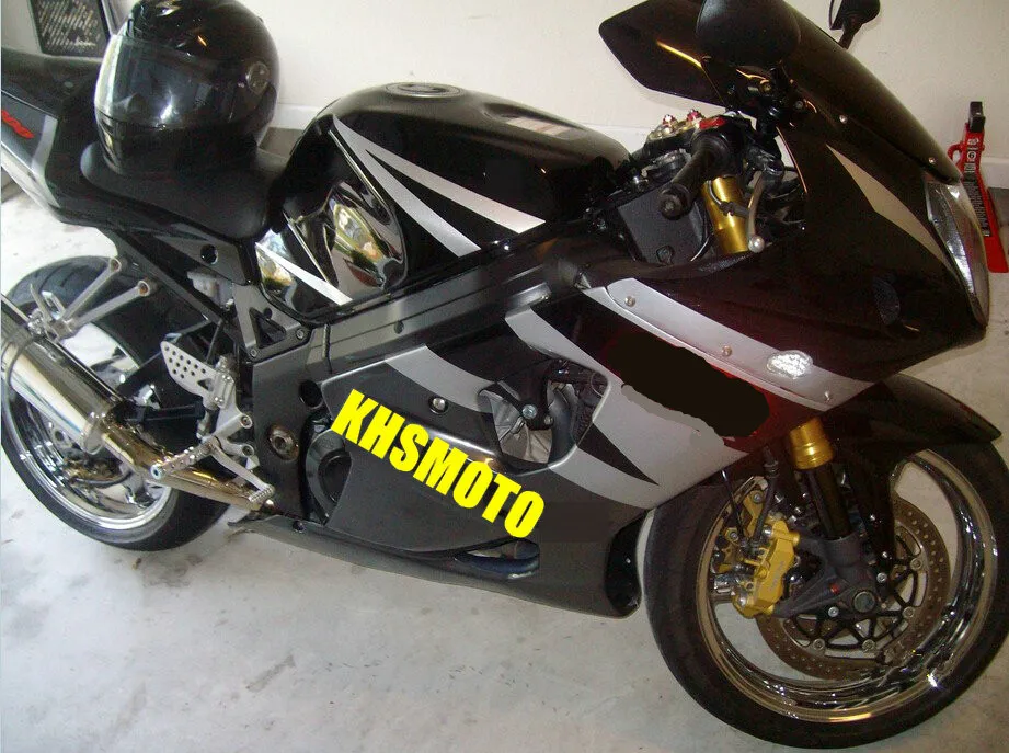 GSXR1000 K3 03 04 GSXR 1000 2003 gsxr1000 용 사출 금형 페어링 키트, 새로운 실버 블랙 페어링
