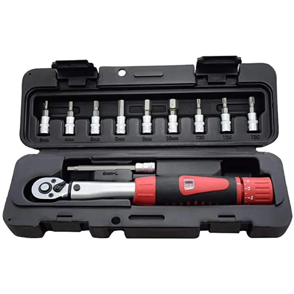 

Mechanical Preset Torque Wrench Torque 2-24Nm 1/4 Bicycle Torque Set Window Display Scale Polished Chrome