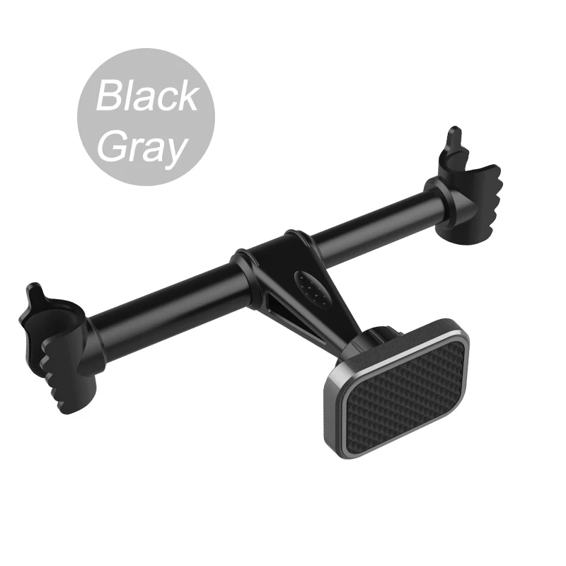 Black Square Grey XMXCZKJ Универсальный планшетный ПК Автомобильный подголовник держатель мобильного телефона для Iphone X IPad Mini Air на заднее сиденье 360 Вращающийся держатель подставка - Цвет: Black Square Grey
