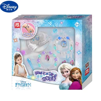 

Disney Frozen Jewelry Set Princess Anna Elsa Child Girl Jewelry necklace Play Makeup Dress Up Toy for Kids Gift