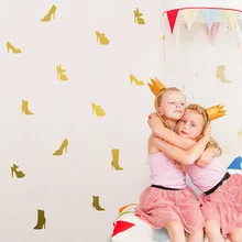 3185, обувь на высоком каблуке в скандинавском стиле, простые наклейки на стену, детская комната, спальни, декоративные Стикеры для спальни