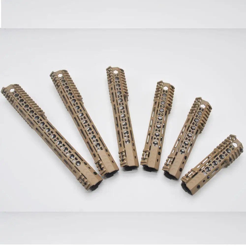 Aplus 7/9/10/12/13./15 ''дюймовый уникальный дизайн M-lok Handguard Rail Free Float Mount system с 3 шт M-lok Rail Section_Tan color