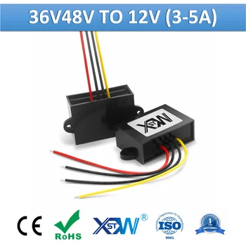 

XWST 36v 48v to 12v DC DC Converter 3A 4A 5A Output ABS Plastic Waterproof IP67 Buck 12volts Voltage Regulator Car Power Supply