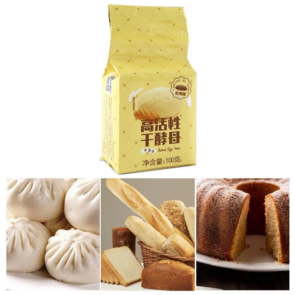 100 г/пакет Сухие Активные Дрожжи хлебопечки дрожжевой порошок с высоким