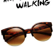 Новые ретро кошачий глаз дизайнерские Супер круглые очки женские солнцезащитные очки полуоправы очки для вождения очки