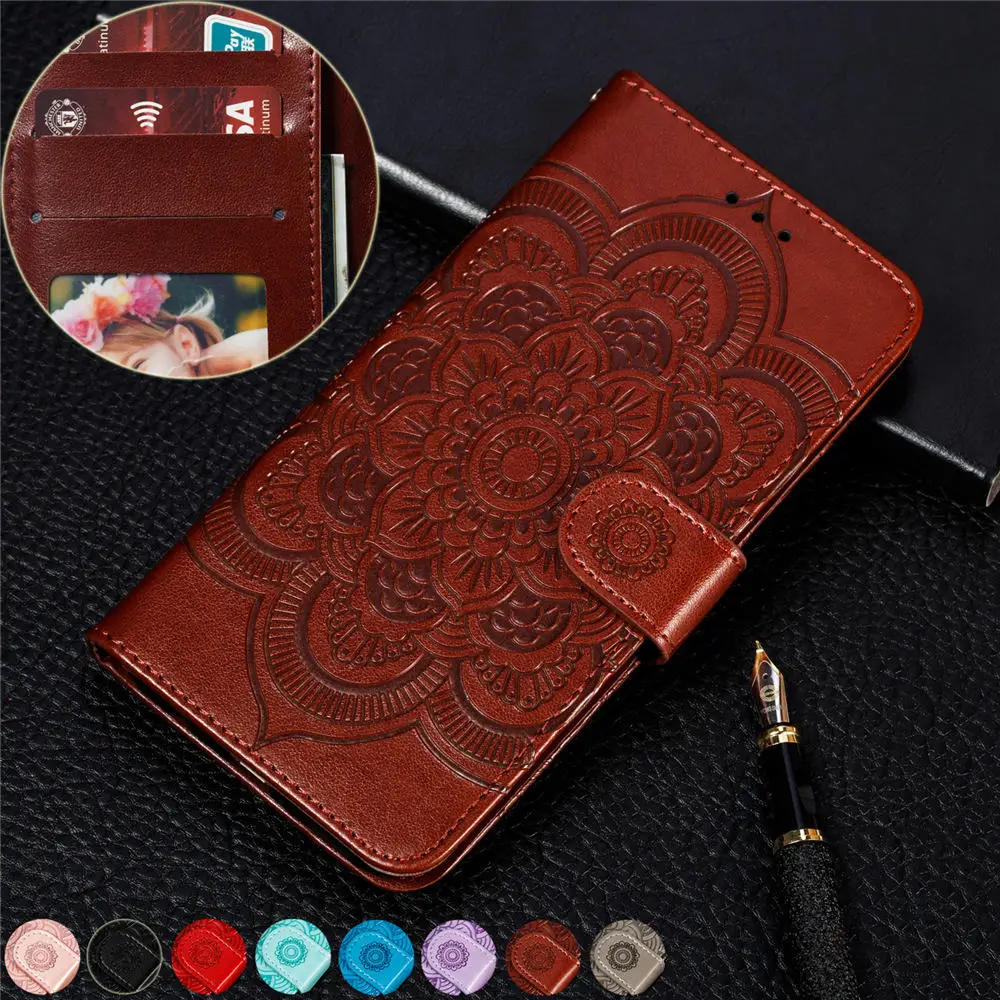 

Leather Wallet Case for Moto E6 G7 Plus Z4 P40 E5 Play Go Motorola One Action Pro Power Vision Magnetic Embossed Flip Cover Case