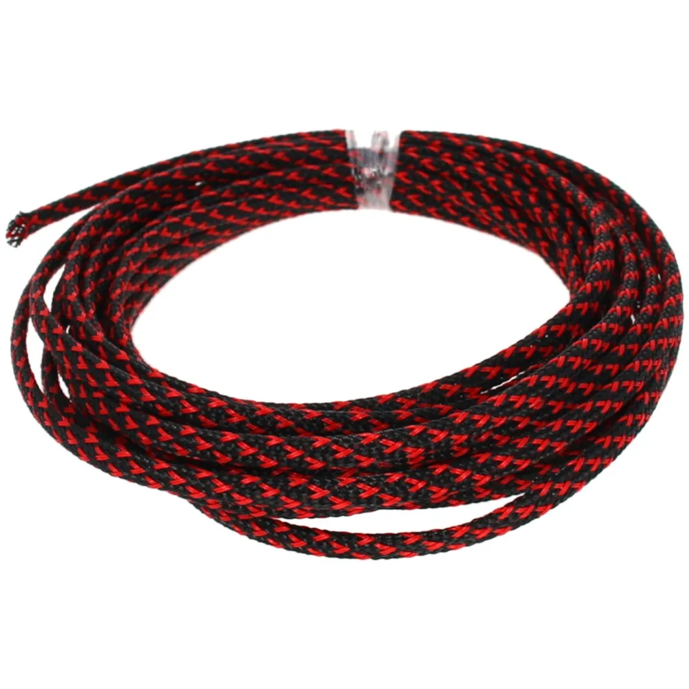 4mm Width 5m Length Braided Protective Sleeve Corrosion-Resistant PET Braided Cable Insulation Sleeve Use To Wrap Protect Cables