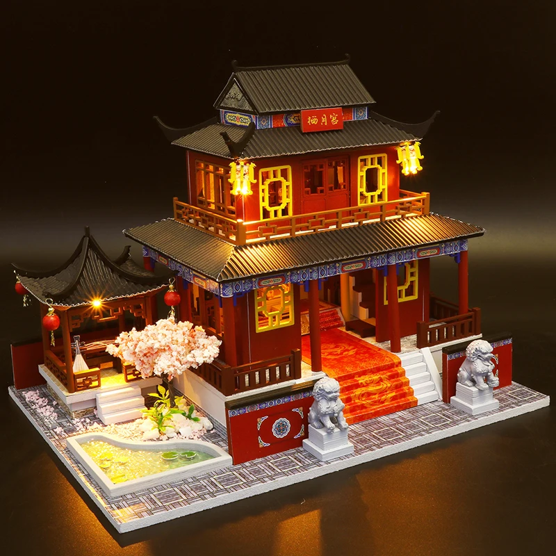 

CUTEBEE Diy Dollhouse Miniature with Furniture Doll House Miniaturas Dollhouse Casa Christmas Gift Toys For Children M909