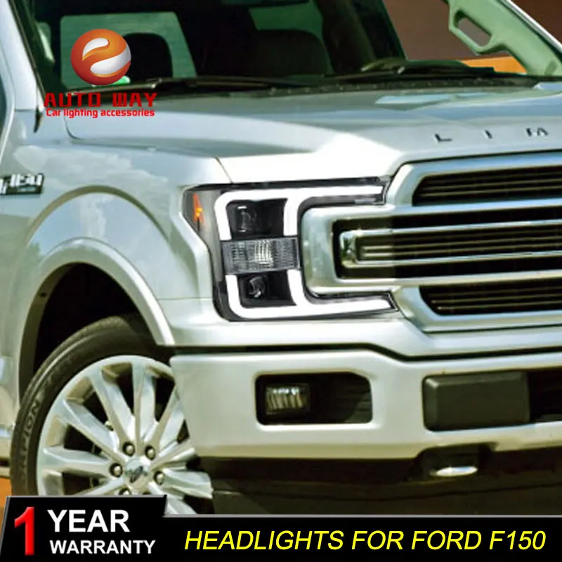 Car Styling Head Lamp case for Ford F150 headlights LED Ford F150 Headlight DRL Double Beam Bi-Xenon HID