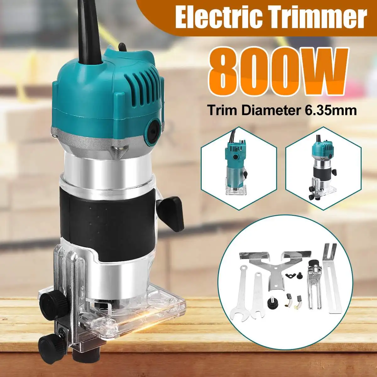 800w 30000rpm Mpt Wood Electric Trimmer Woodworking Wood Milling