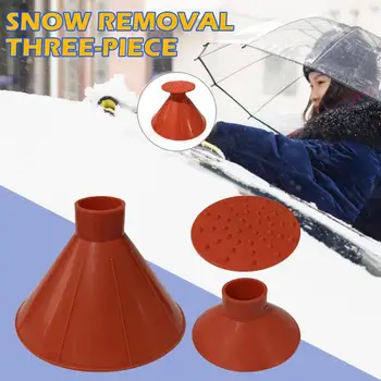 

Window Glass Cleaning Tool Scraper 3pcs/set Outdoor Windshield home Snow Remover Car Tool Cone Shaped Ice Scraper Hand Tool
