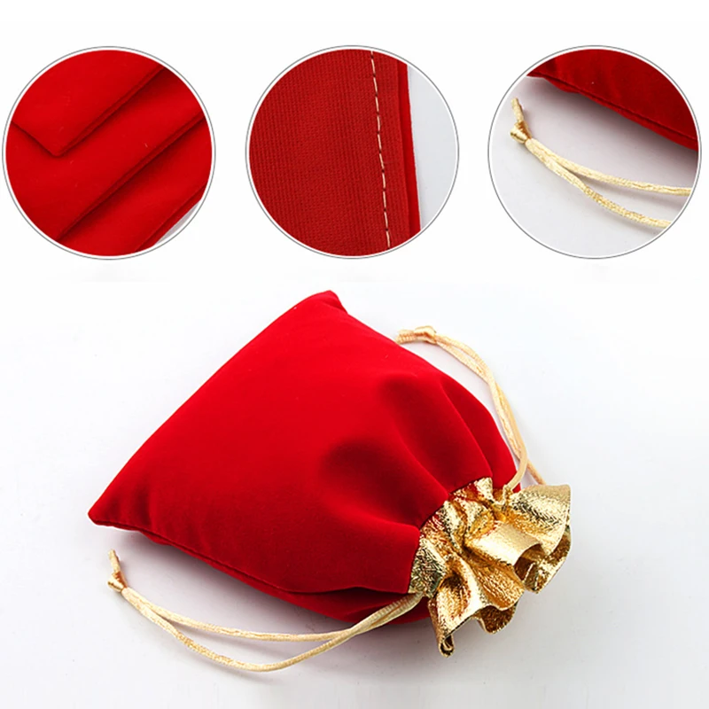 50 шт./компл., органайзер, хранилище, сумочка, косметичка Drawstring макияж Чехол бархат белье холщовые сумки для багажа для свадебных сувениров