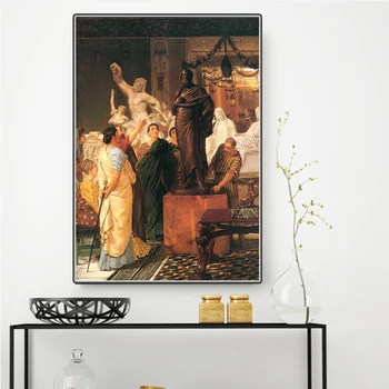 

Citon Lawrence Alma-Tadema《A Sculpture Gallery 1867》Canvas Oil Painting Artwork Poster Picture Modern Wall Decor Home Decoration