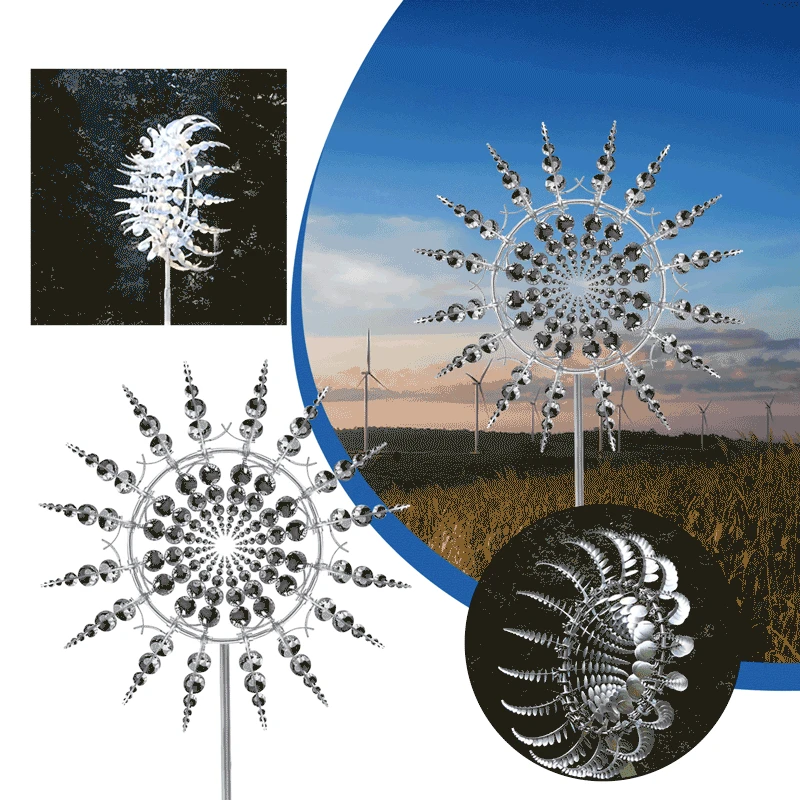 Unique And Magical Metal Windmill Outdoor Wind Spinners Wind Catchers Yard Metal  Windmill Garden Decoration Dropshipping|Decorative Stakes & Wind Spinners|  - AliExpress