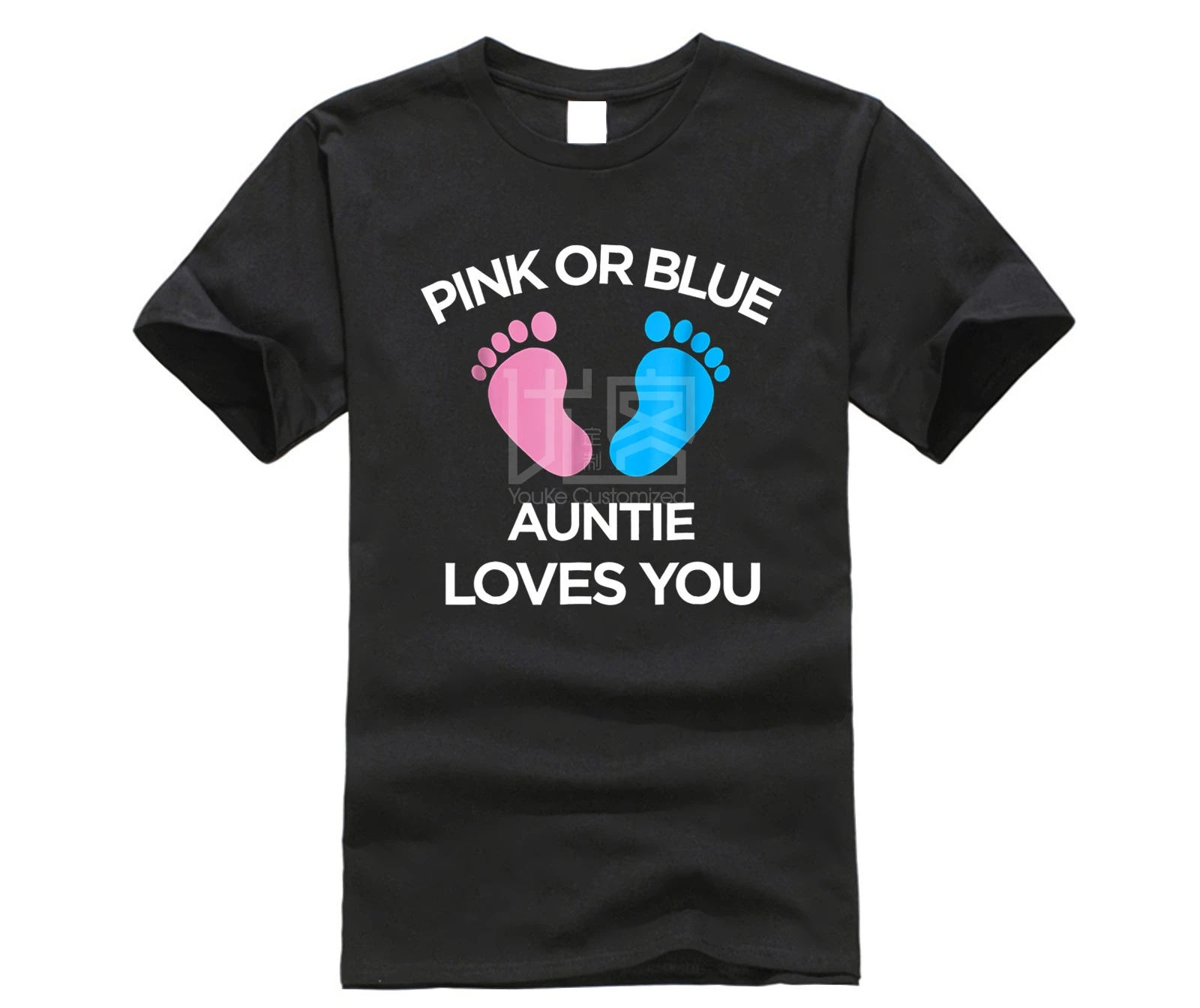 Брендовая мужская рубашка с надписью Get Pink Or Blue Auntie Love You забавная Мужская