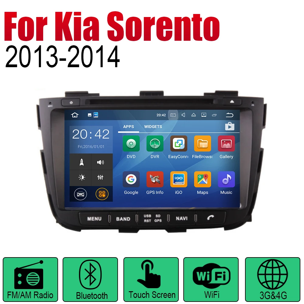 ZaiXi Android автомобильное радио стерео DVD GPS навигация для Kia Sorento 2013 ~ 2014 Bluetooth wifi 2din