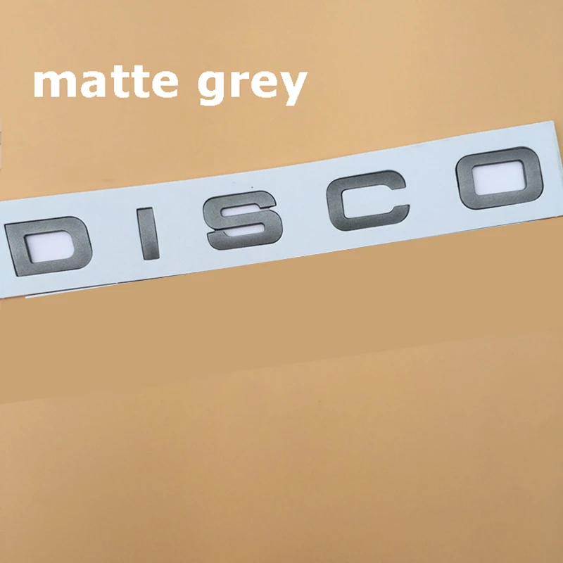 matte grey DIY буквенная эмблема значок для автомобильного стайлинга капюшон и багажник наклейка для обнаружения спортивный внедорожник Звезда Блеск глянцевый черный матовый серый серебристый - Цвет: matte grey