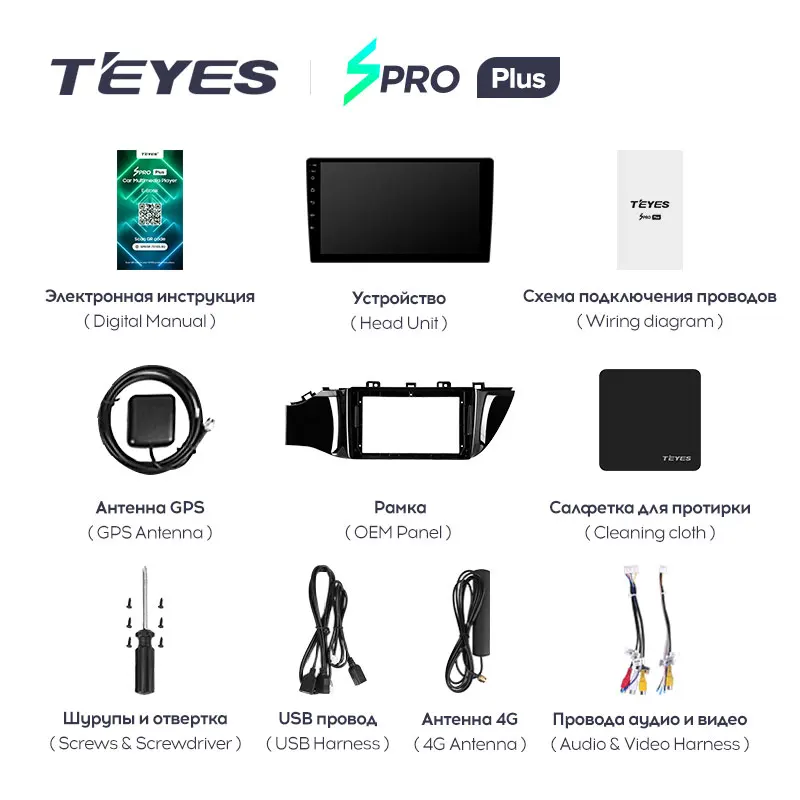 TEYES SPRO Plus Штатная магнитола For Киа Рио 4 Kia RIO 2016 2019 Android 10 до 8 ЯДЕР + 64ГБ 32EQ DSP 2DIN