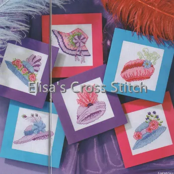 

CD180 14ct DIY Invitation Greeting Card Special Popular Full Set CrossStitch Greeting Card Cake Birthday Christmas Hat
