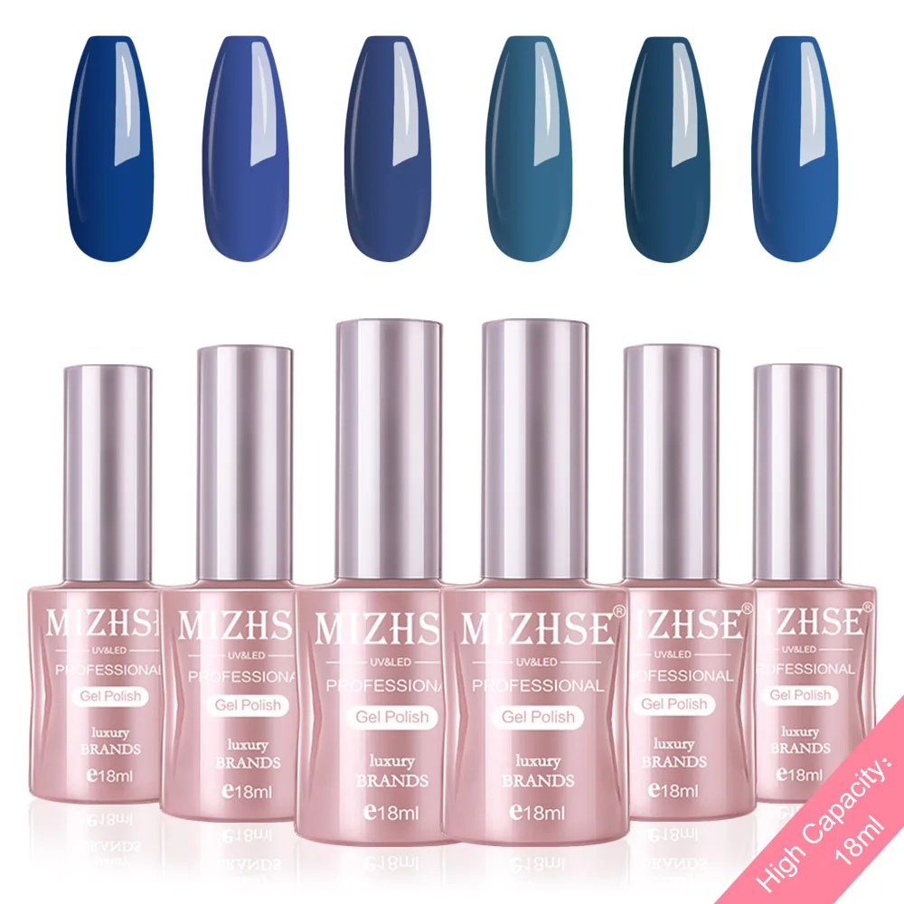 MIZHSE набор гель-лака UV Vernis Полупостоянный Гель-лак лаковое гелевое покрытие для ногтей Отмачивание Чистый Цвет Гель-лак Подарочная коробка салонные наконечники - Цвет: P23