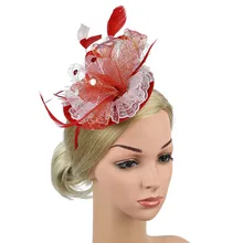 Классические Великолепные женские вечерние головные уборы с перьями на ремешке, заколки для волос, аксессуары для волос, свадебные женские аксессуары для волос