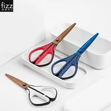 Fizz – ciseaux en titane enduit, antiadhésifs, de bureau, pour étudiants, coupe de papier, créatif, domestique, 3 couleurs pour un usage domestique