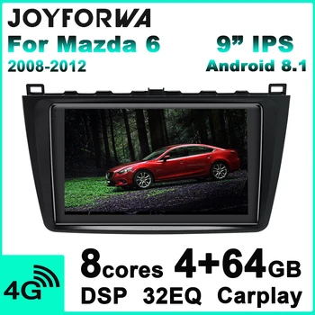 

Carplay DSP 9" Android 8.1 Car Multimedia Radio for Mazda 6 2008-2012 GPS SPDIF Subwoofer 4G SIM WiFi DVR DAB OBD Bluetooth TPMS