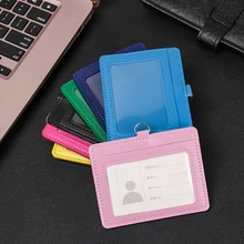 1 шт. защитный чехол для банковских кредитных карт из искусственной кожи с двойным карточным рукавом для удостоверения личности, чехол для рабочих карт, Товары для офиса и школы