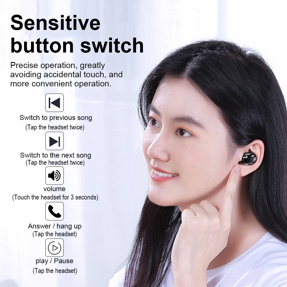 T11 беспроводные Bluetooth наушники TWS Спорт бас светодиодный цифровой дисплей бинауральное голосовое сообщение с зарядным устройством 3500 мАч