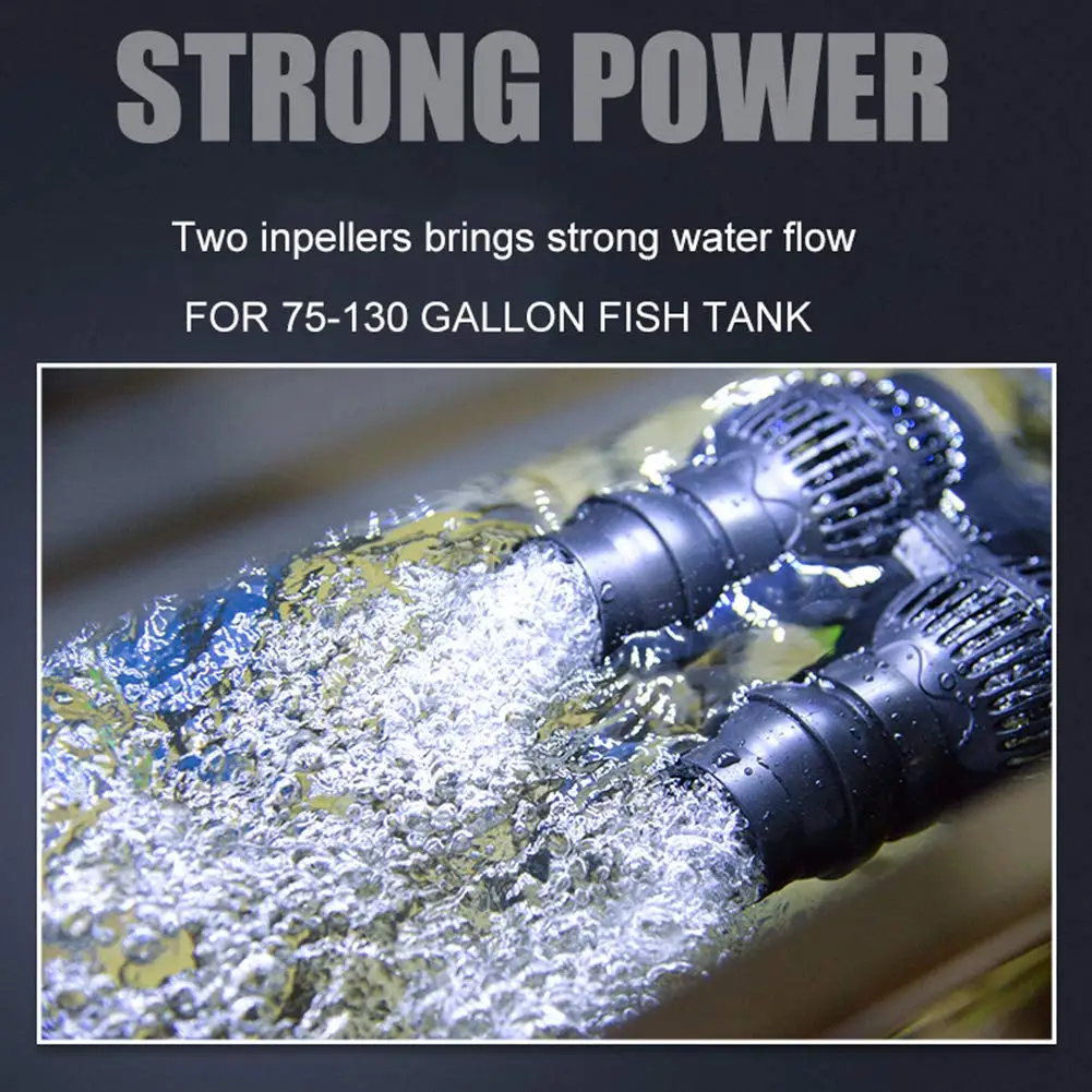 Подводный для аквариума Powerhead 2000GPH Fish Tank Wavemaker циркуляционный насос для пресная вода, морская вода, вращающаяся головка на 360 градусов