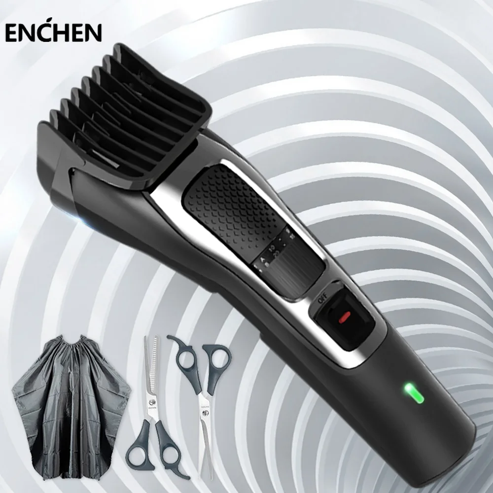 Машинка для стрижки волос Enchen Мужская аккумуляторная с зарядкой от USB|Триммеры