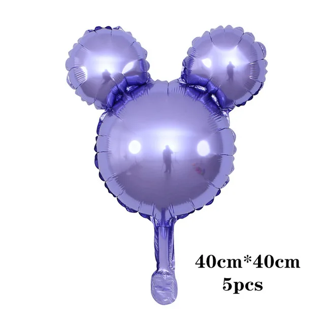 5pcs mini 12pcs/lot Mickey Minnie Mouse Foil Balloons 12” Pink Blue Latex Balloons Baby Shower Happy Birthday Party Decorations Kids Toys - Цвет: 5pcs mini