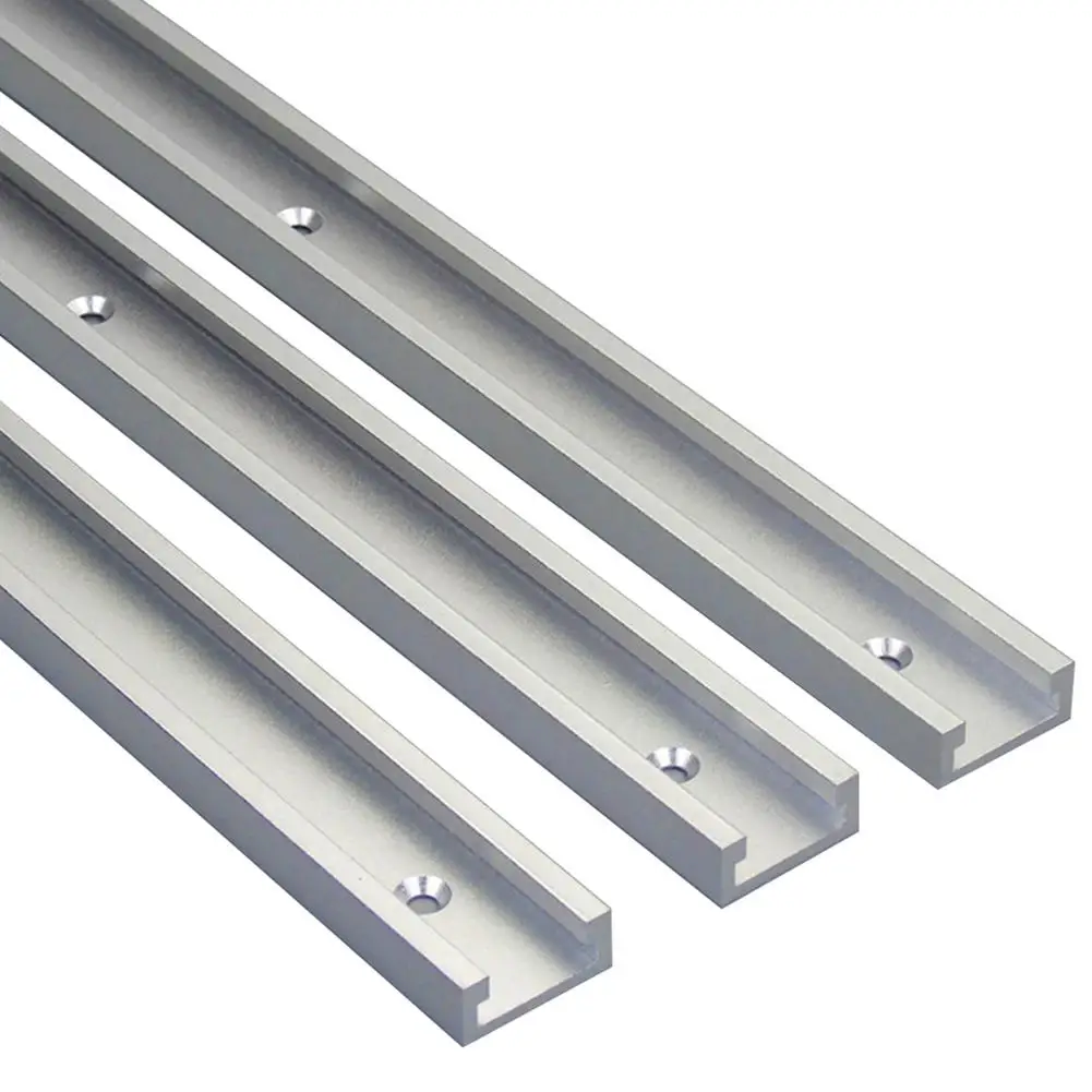 

40cm Stainless Steel DIY Woodworking Router Table T-Slot Miter Track Jig Tool