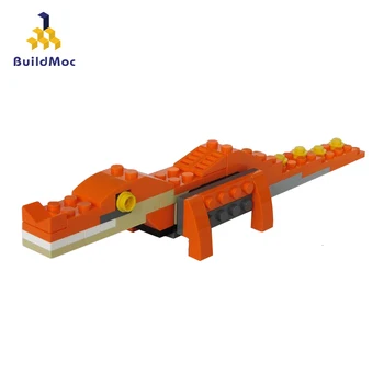 

BuildMoc Animals Set Building Blocks Figures Dinosaurs Crocodile Elephant Zoo Series DIY Blocks Kids Educational Toys Gifts